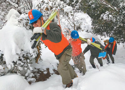 除雪工人 除雪工人